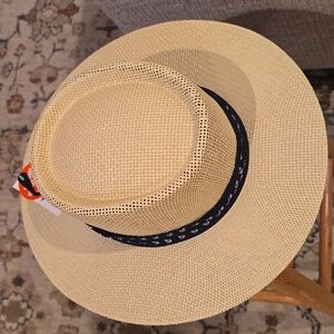 DOCKERS BRAND MEN'S STRAW NAUTICAL HAT SIZE LARGE/XL
